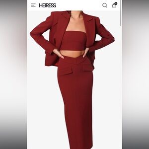 Elegant Burgundy Women's Skirt